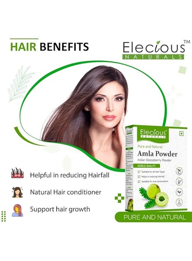 Elecious Naturals Amla Powder for Hair Growth (250 Grams) | Ideal for Hair & Skin | 100% Natural, No Preservatives, No Color or fragrance added - Image 4